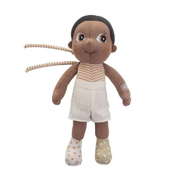 mini poupée doudou garçon en coton bio