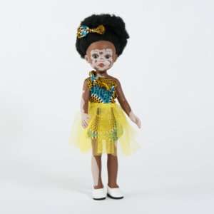 Poupée africaine vitiligo fille vinyle