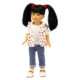 Ly est une jolie poupée chinoise avec les cheveux longs noirs