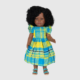 Ravissante Poupée antillaise fille avec robe madras